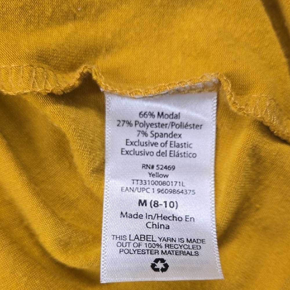3/$10 Time and Tru Yellow Short Sleeve Tee - Picture 6 of 6